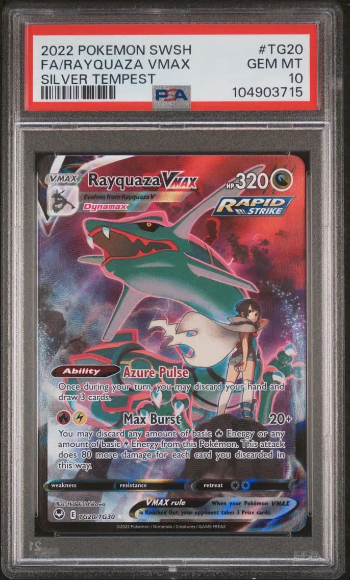 Rayquaza VMAX, Sword & Shield Silver Tempest, PSA 10