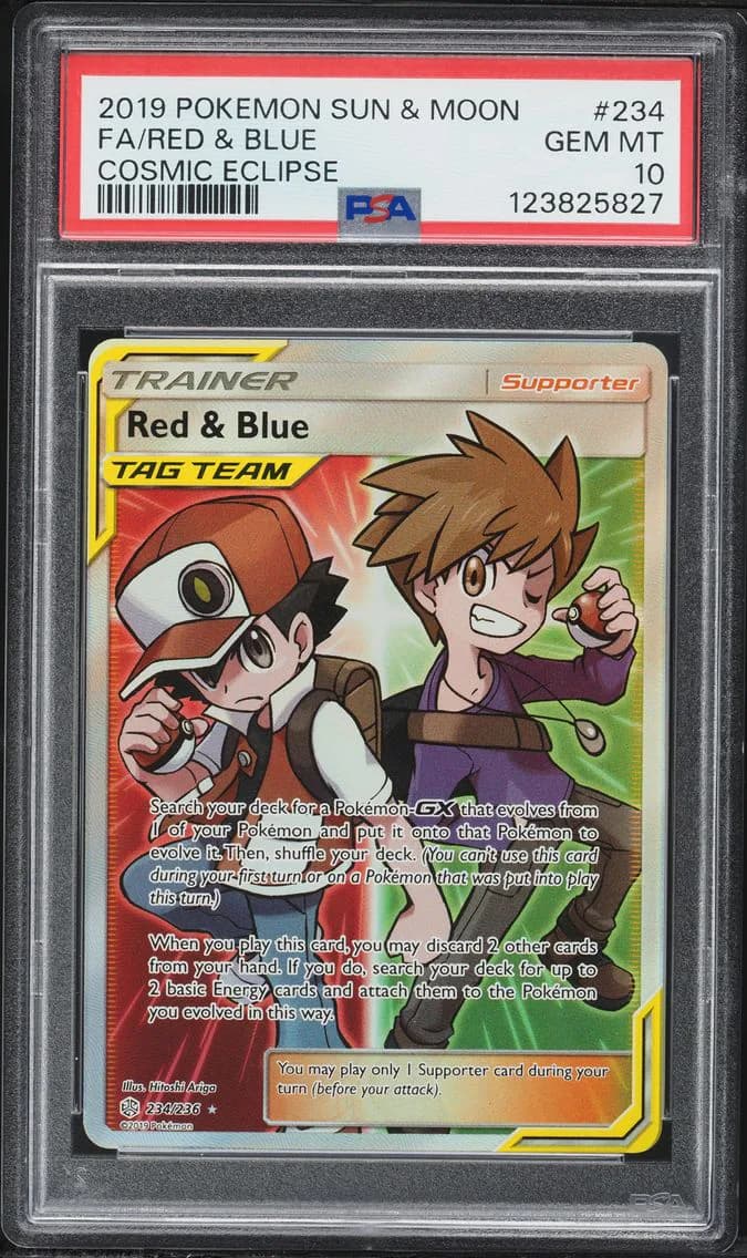 Red & Blue, Sun & Moon Cosmic Eclipse, PSA 10