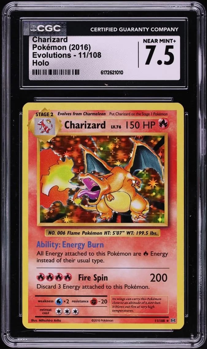 Charizard, Evolutions, CGC 7.5
