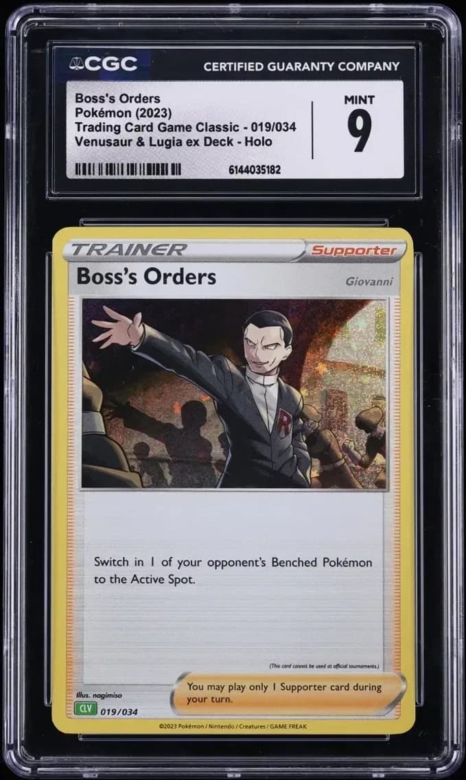 Boss's Orders, Trading Card Game Classic - CLV, CLC, CLB, CGC 9