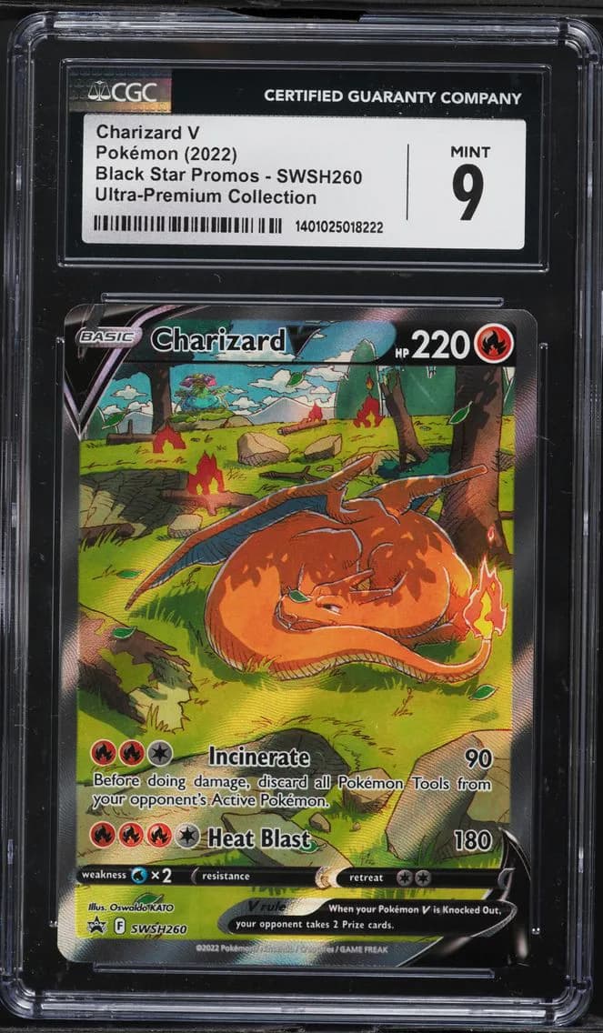 Charizard V, Black Star Promos - Sword & Shield, CGC 9