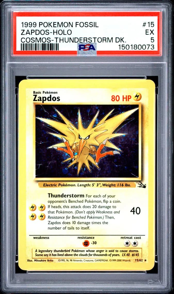 Zapdos-Holo, Fossil, PSA 5