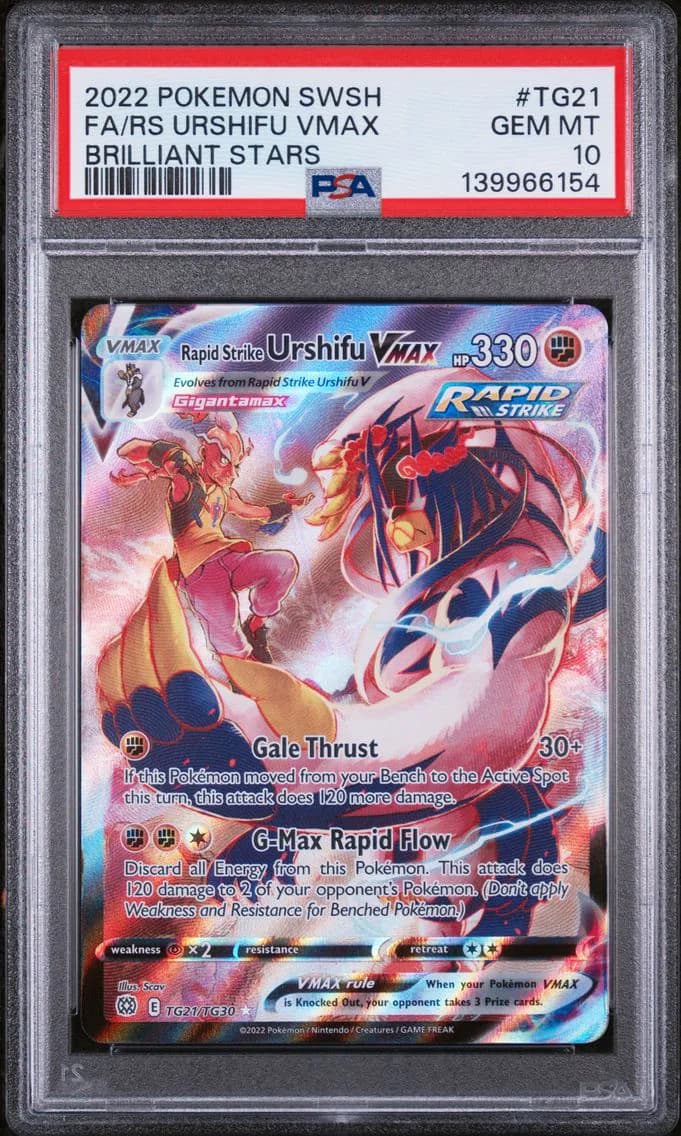 Rapid Strike Urshifu VMAX, Sword & Shield Brilliant Stars, PSA 10