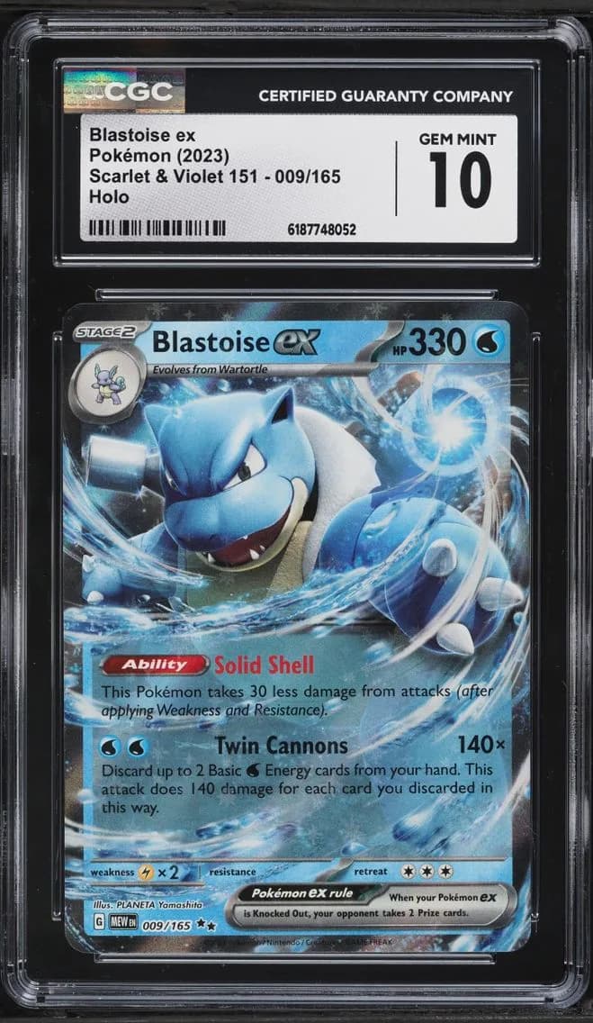 Blastoise EX, Scarlet & Violet 151, CGC 10