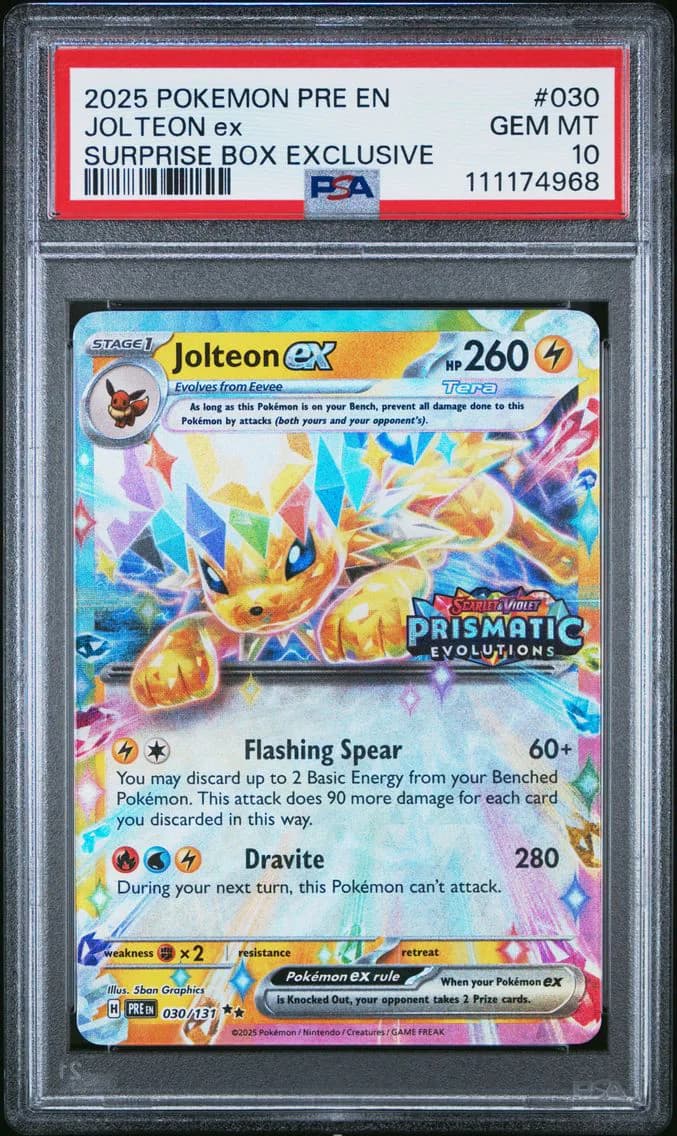 Jolteon EX, Prismatic Evolutions, PSA 10