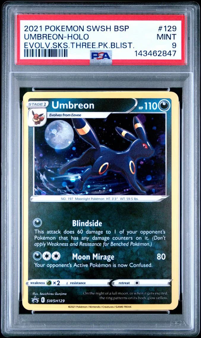 Umbreon-Holo, Swsh Black Star Promo, PSA 9
