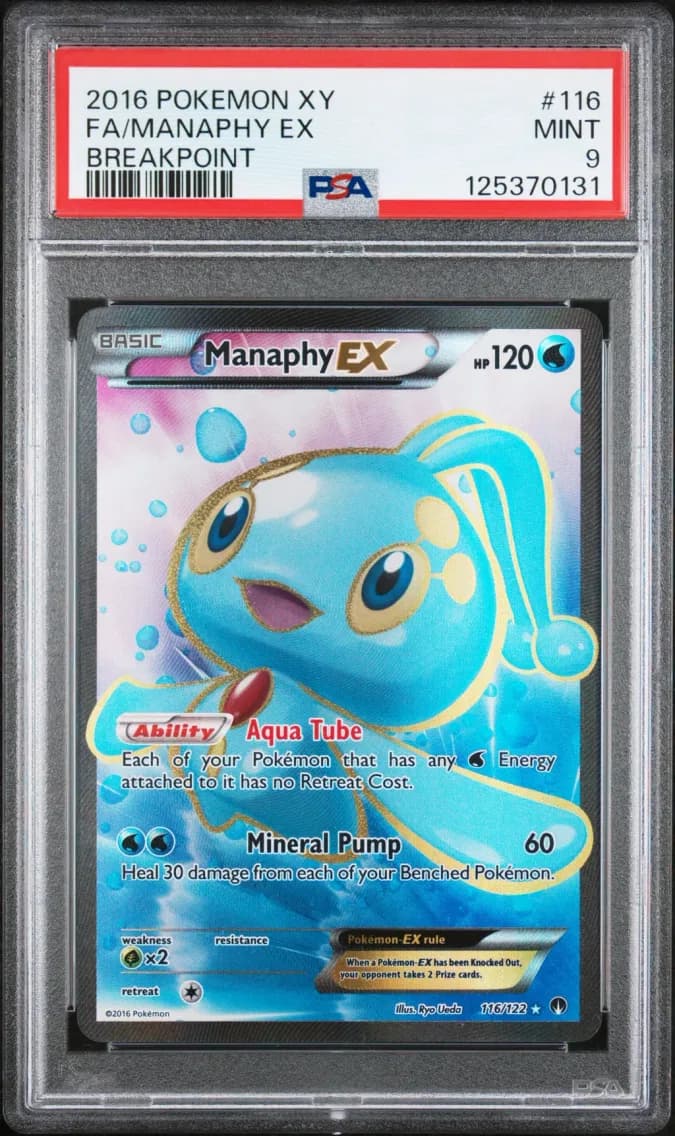 Manaphy EX, XY Breakpoint, PSA 9