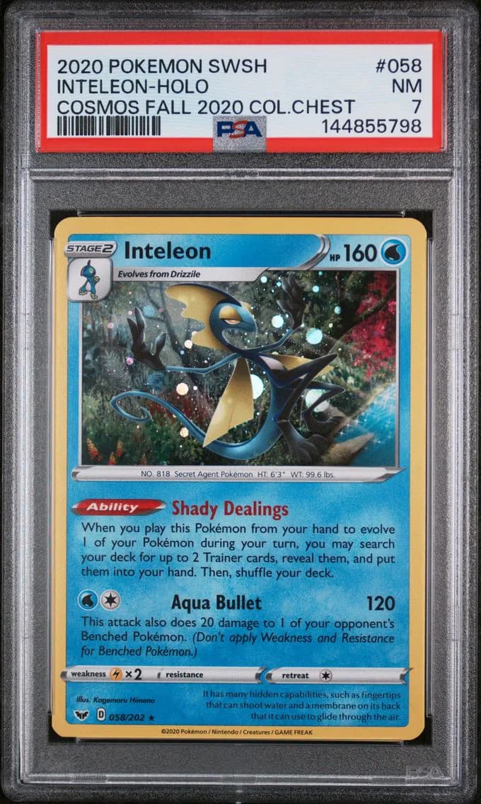 Inteleon-Holo, Sword & Shield, PSA 7