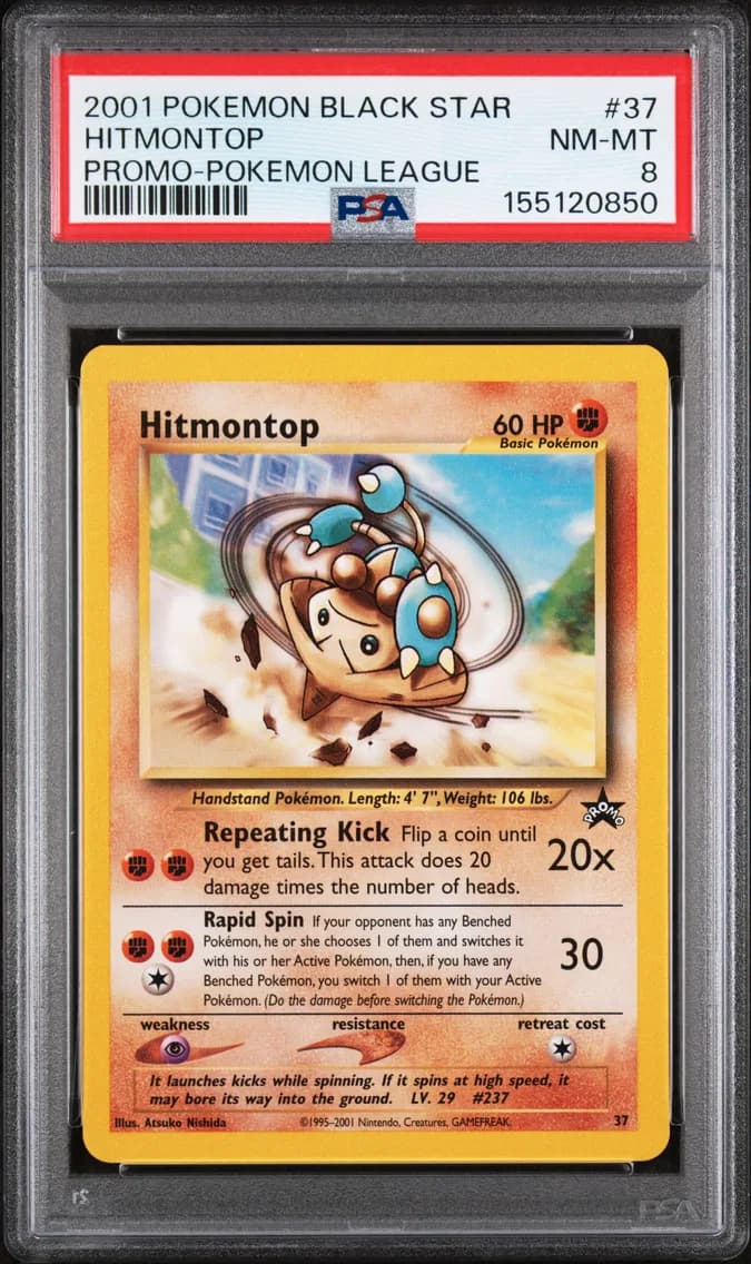 Hitmontop, Promo Black Star, PSA 8