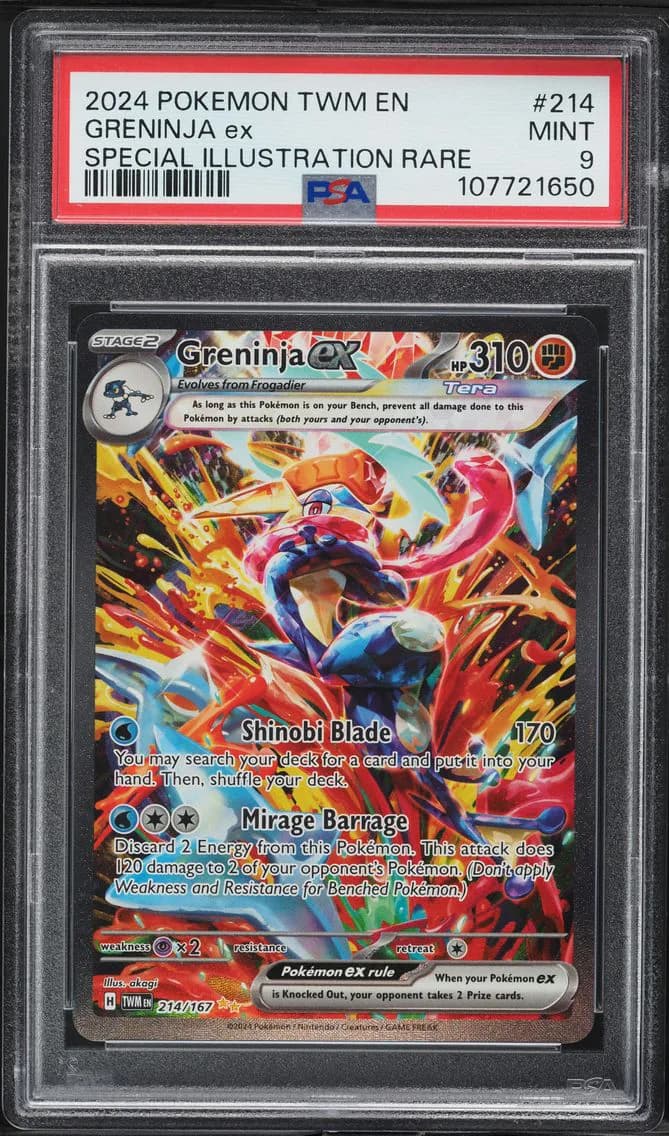 Greninja EX, Twilight Masquerade, PSA 9