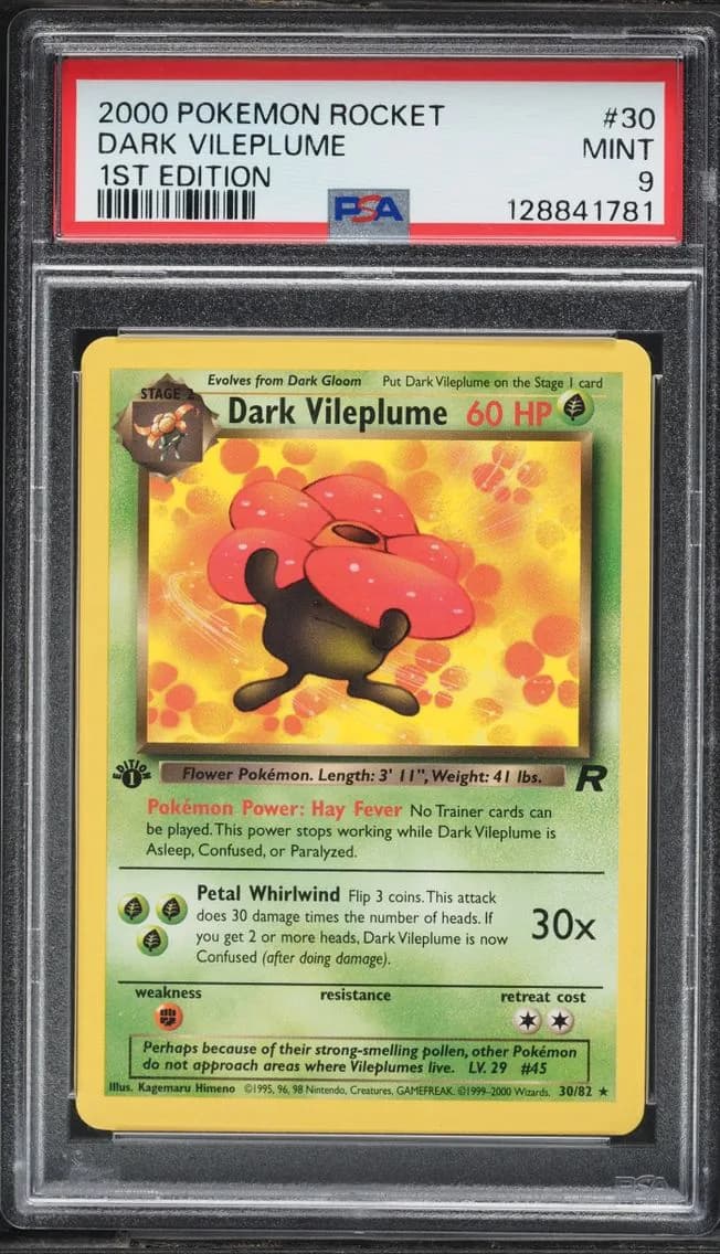 Dark Vileplume, Rocket, PSA 9