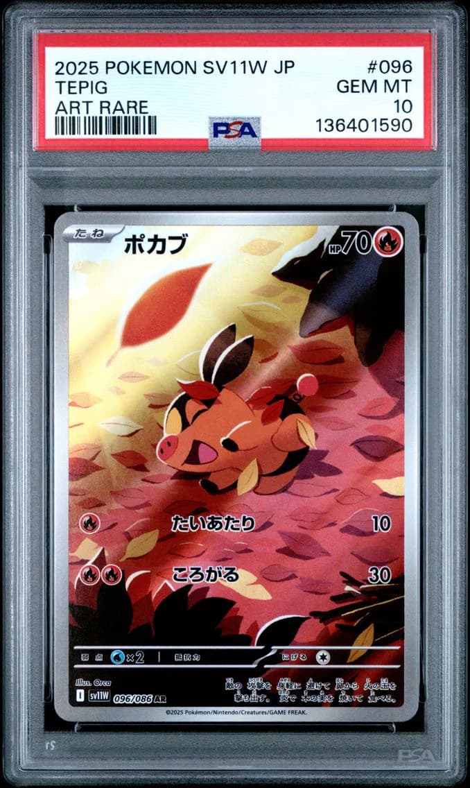 Tepig, Japanese Sv11w-White Flare, PSA 10