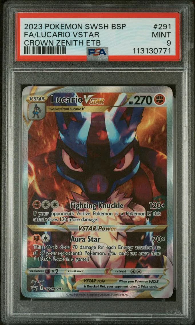 Lucario VSTAR, Swsh Black Star Promo, PSA 9