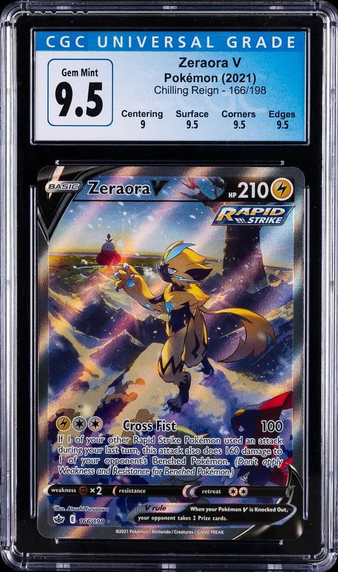 Zeraora V, Chilling Reign, CGC 10