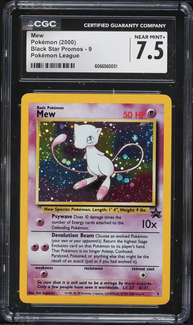 Mew-Holo, Black Star Promos - WotC, CGC 7.5