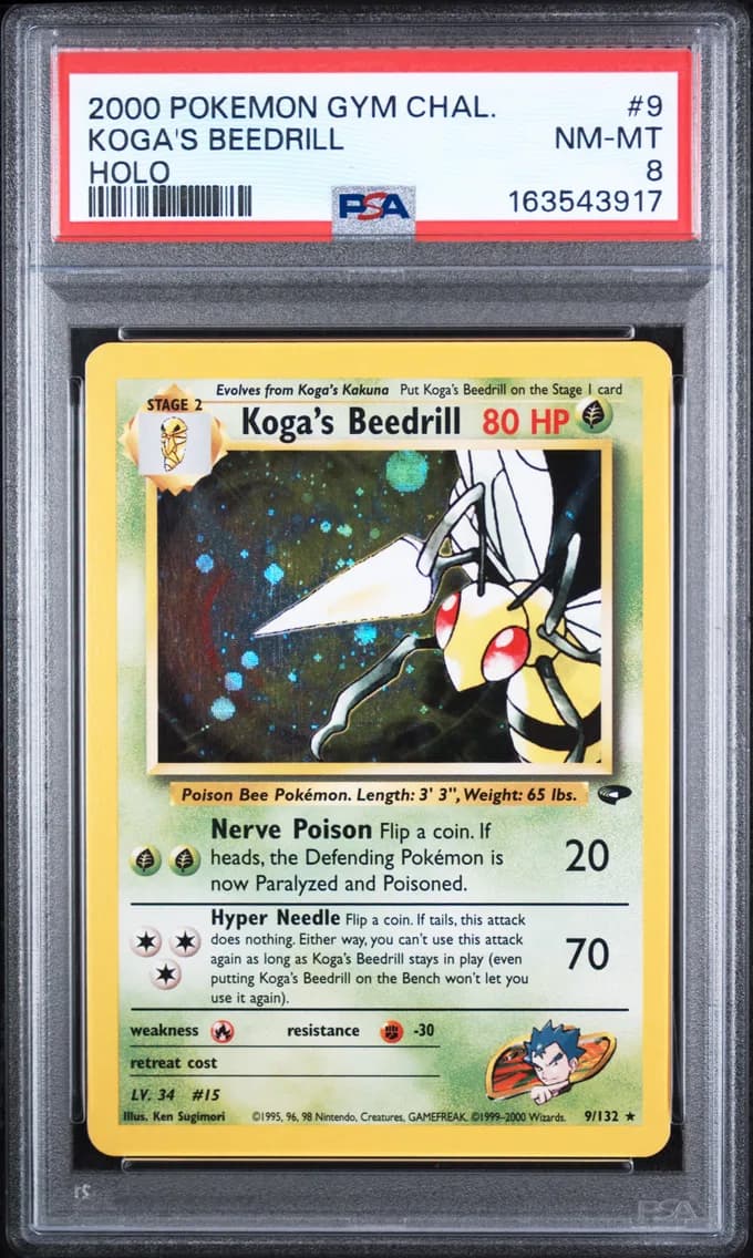 Koga's Beedrill, Gym Challenge, PSA 8