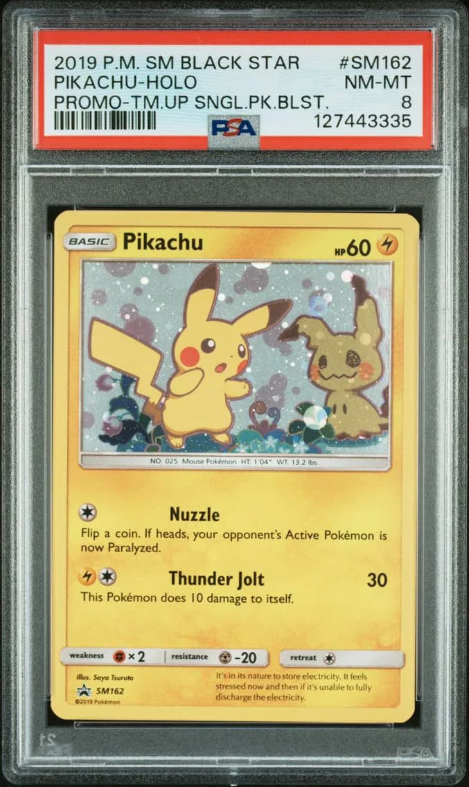Pikachu-Holo, SM Black Star Promo, PSA 8
