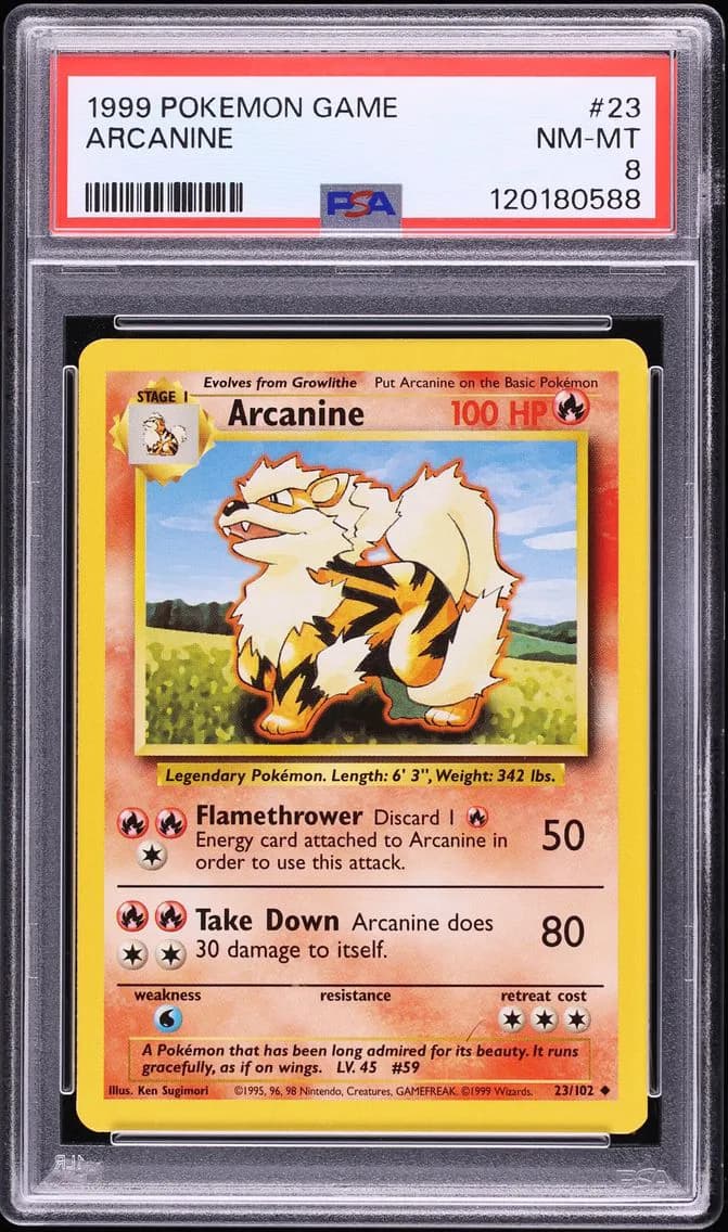 Arcanine, Game, PSA 8
