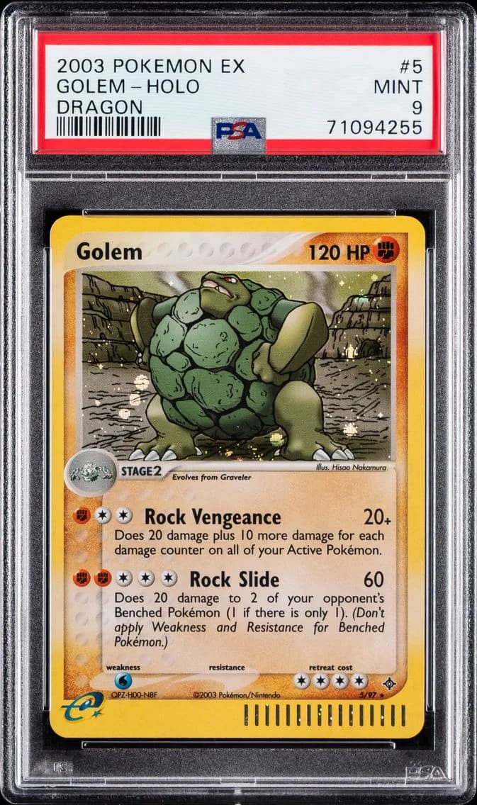 Golem-Holo, EX Dragon, PSA 9