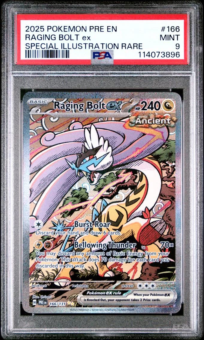 Raging Bolt EX, Prismatic Evolutions, PSA 9