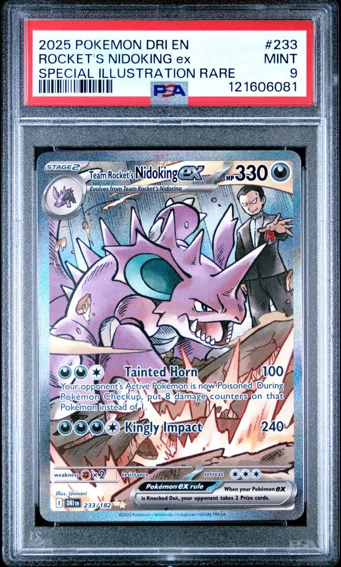 Team Rocket's Nidoking EX, Destined Rivals, PSA 9