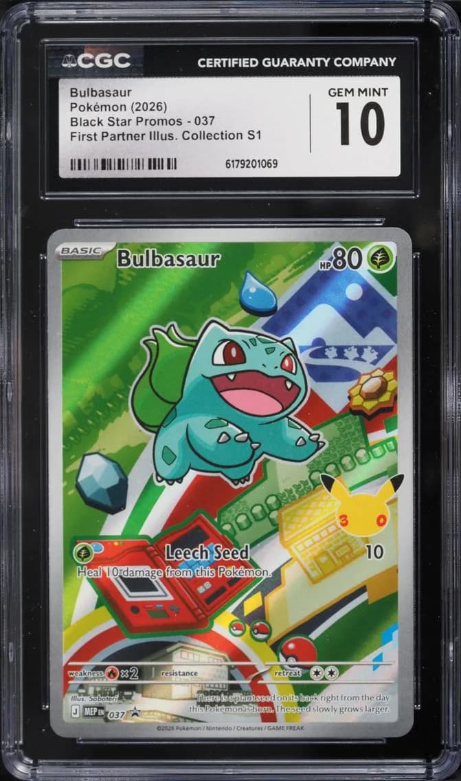Bulbasaur, Black Star Promos - Mega Evolution MEP EN, CGC 10