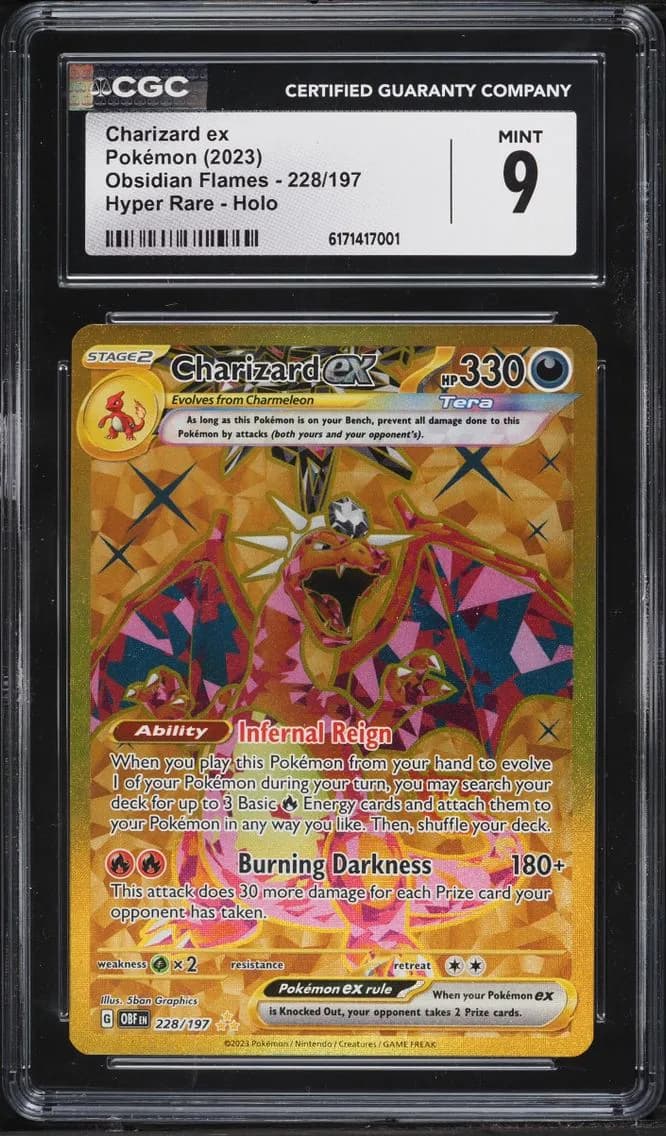 Charizard ex, Obsidian Flames, CGC 9