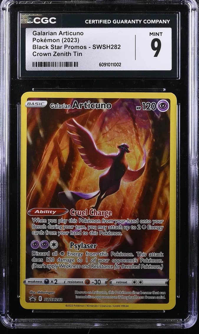 Galarian Articuno, Black Star Promos - Sword & Shield, CGC 9