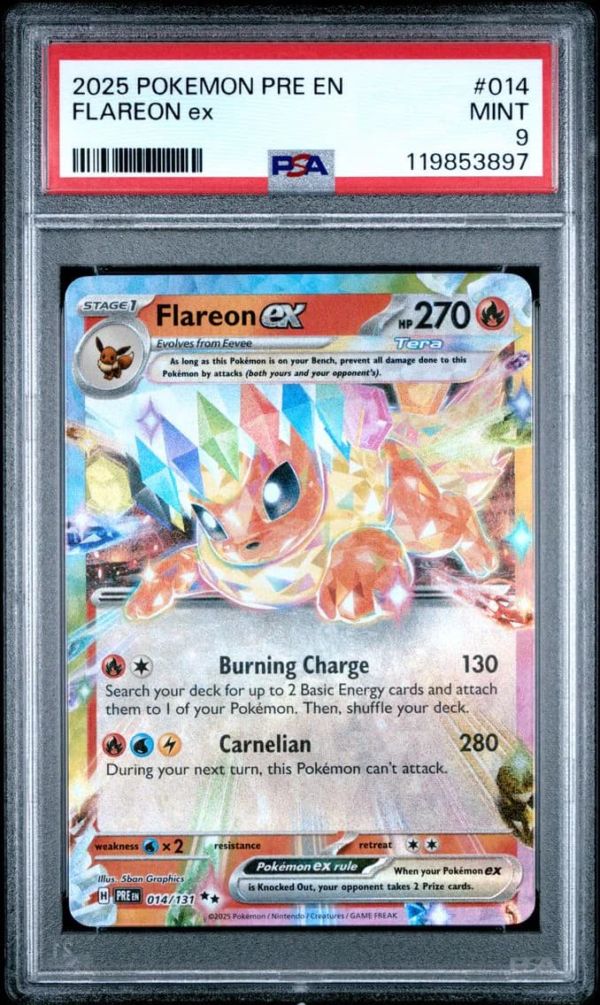 Flareon EX, Prismatic Evolutions, PSA 9