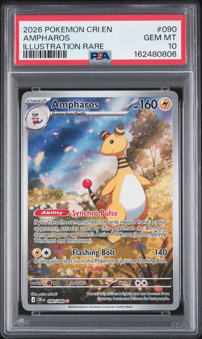 Ampharos, Chaos Rising, PSA 10