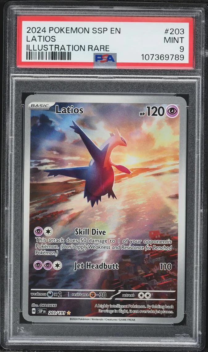 Latios, Surging Sparks, PSA 9