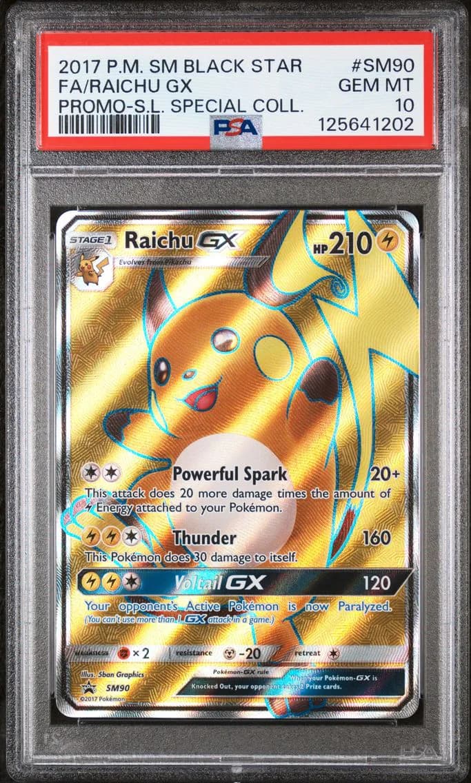 Raichu GX, SM Black Star Promo, PSA 10