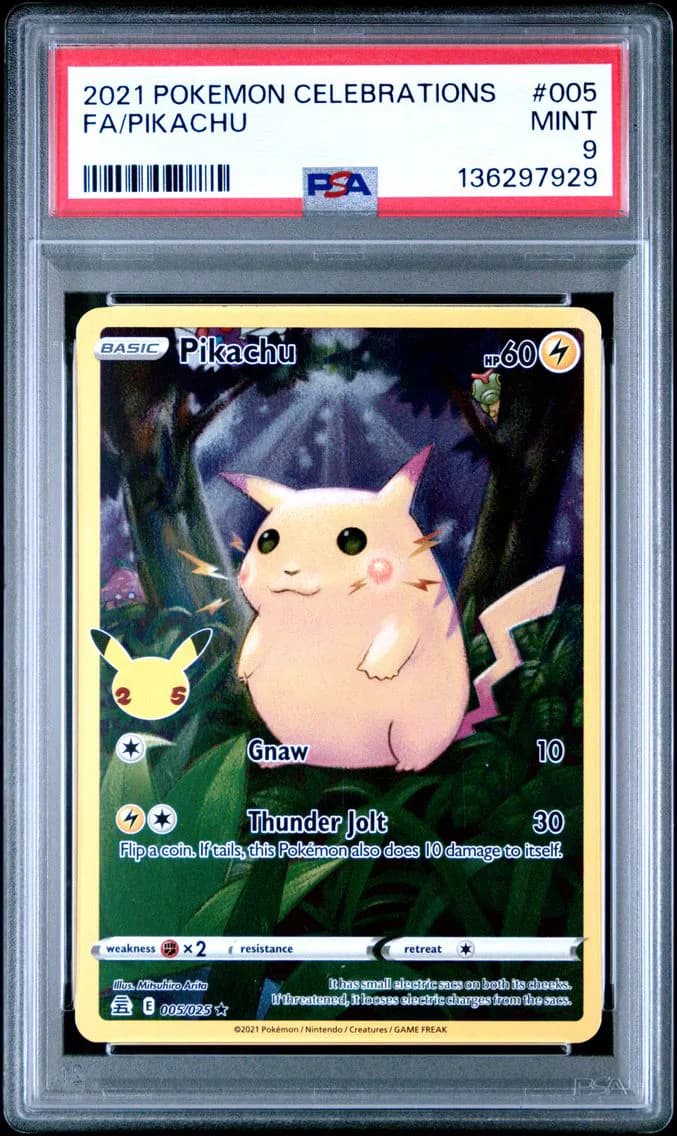 Pikachu, Celebrations, PSA 9
