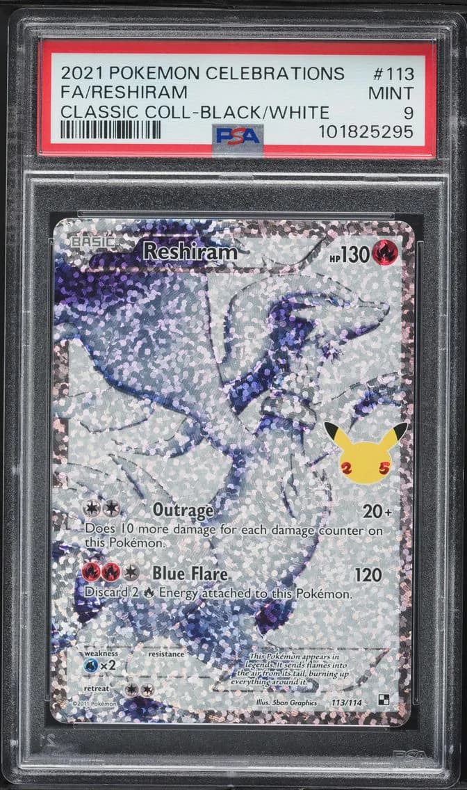 Reshiram, Celebrations Classic Collection, PSA 9