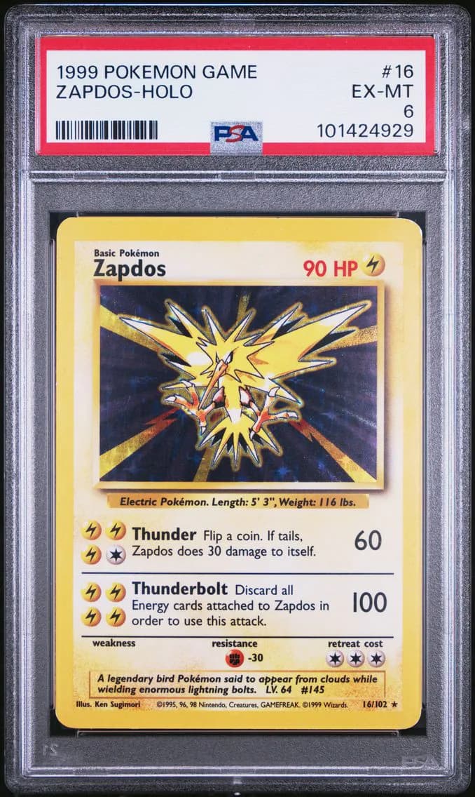 Zapdos-Holo, Game, PSA 6