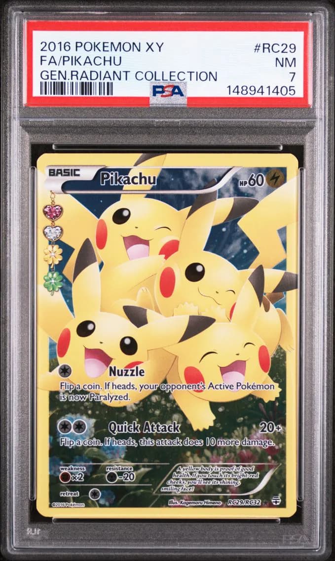 Pikachu, XY Generations Radiant Collection, PSA 7