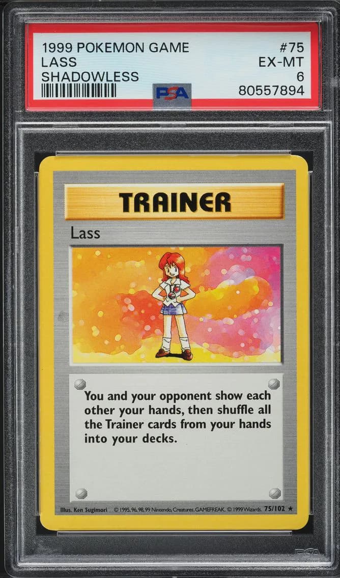 Base Set Shadowless Lass, Game, PSA 10