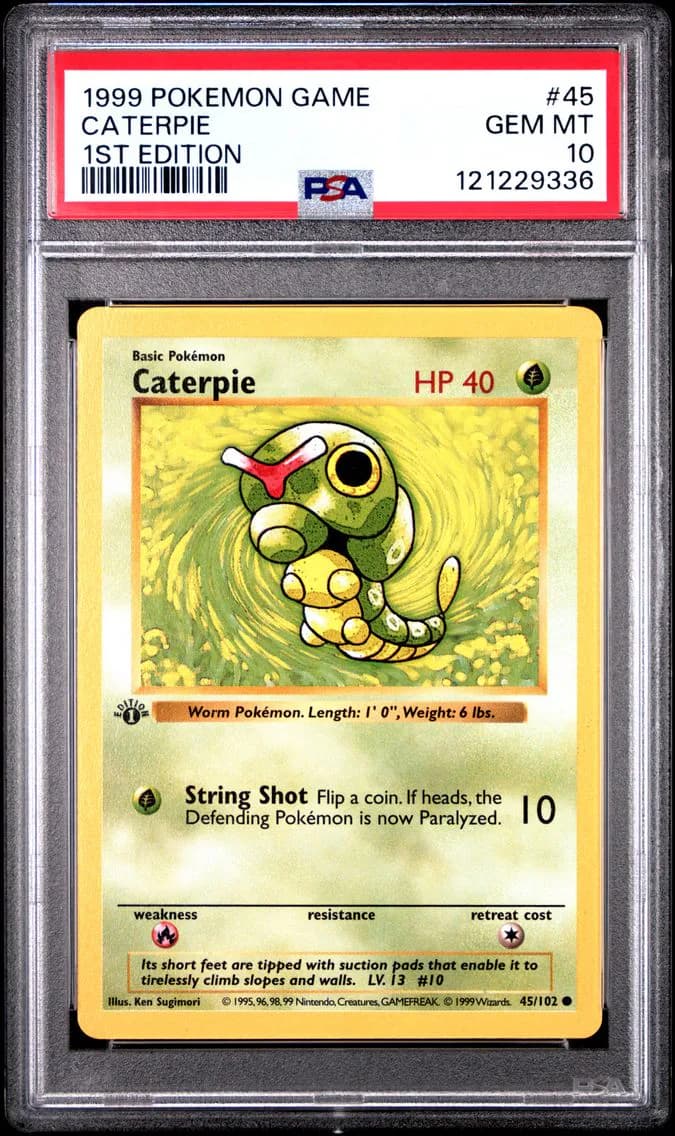 Caterpie 1st Edition, Game, PSA 10