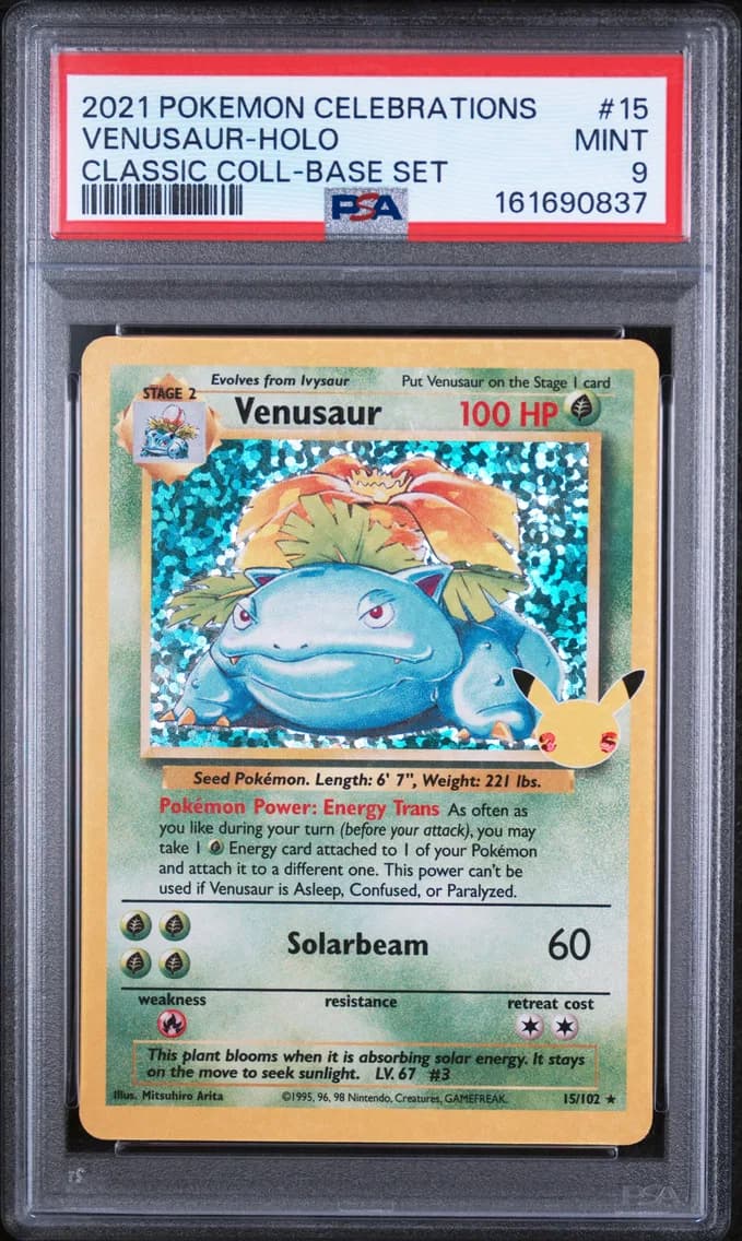 Venusaur-Holo, Celebrations Classic Collection, PSA 9