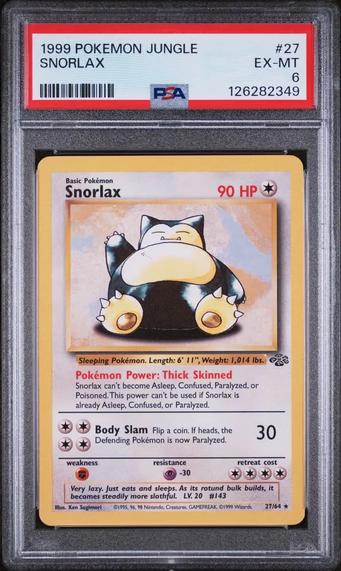 Snorlax, Jungle, PSA 6