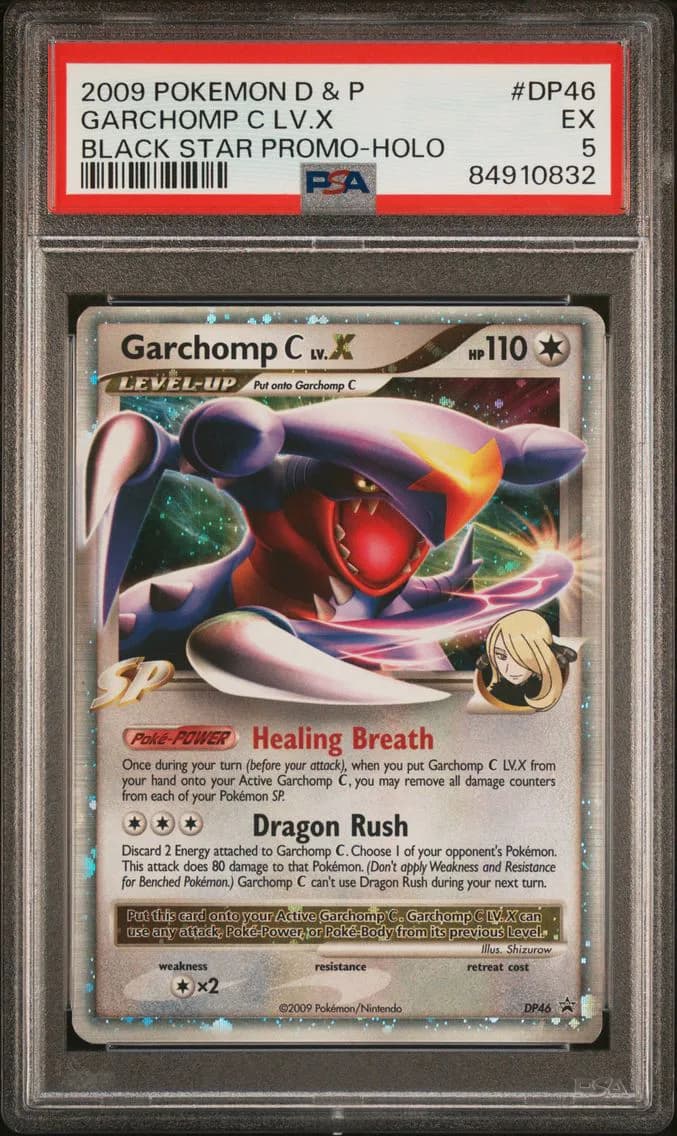 Garchomp C LV.X, Diamond & Pearl Black Star Promo, PSA 5