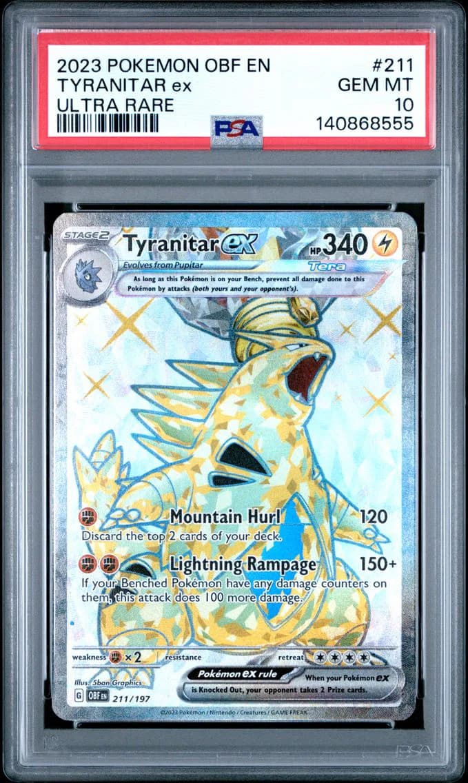 Tyranitar EX, Obsidian Flames, PSA 10