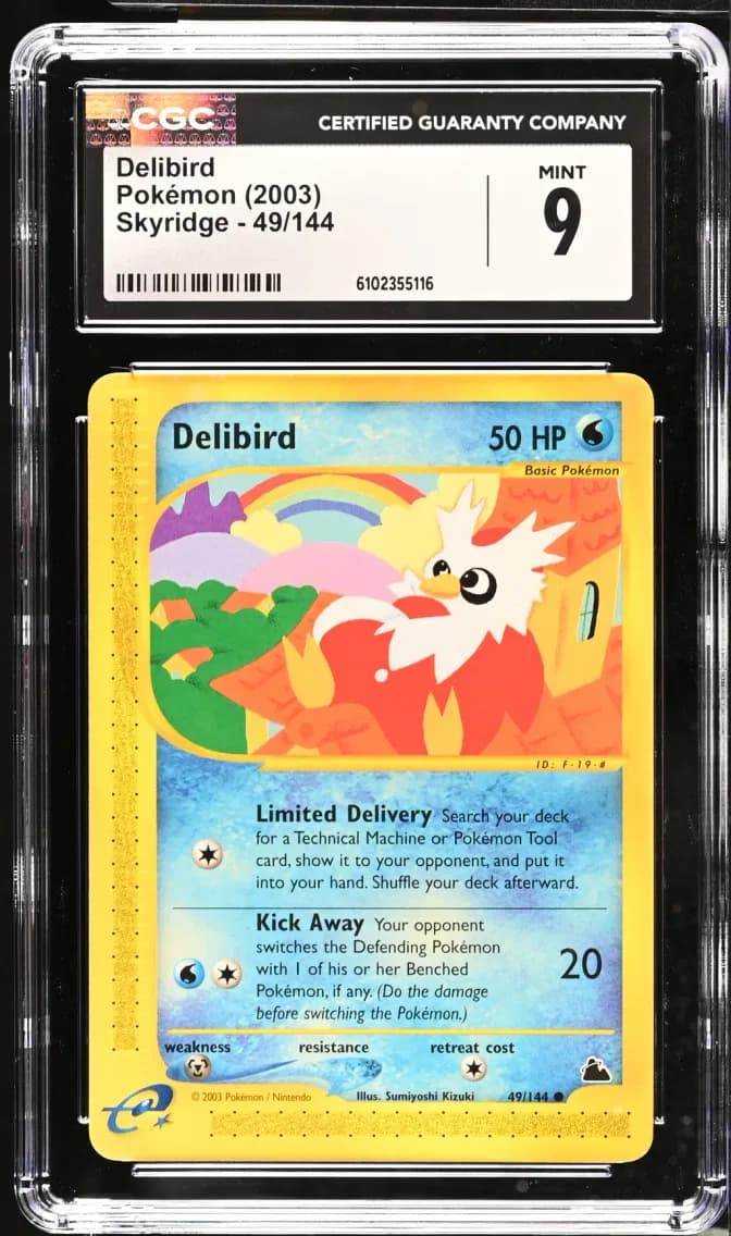 Delibird, Skyridge, CGC 9