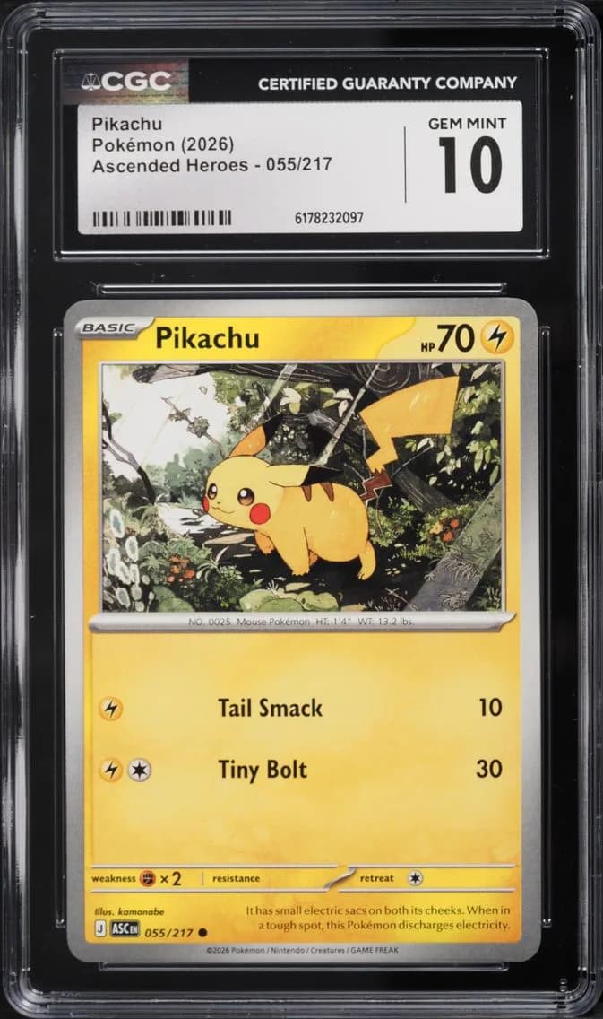 Heroes Pikachu, Ascended Heroes, CGC 10