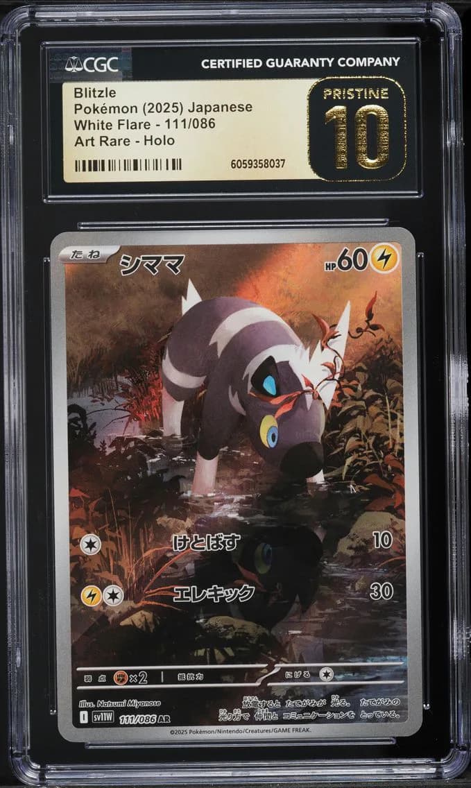 Blitzle, White Flare - sv11W - Japanese, CGC 10