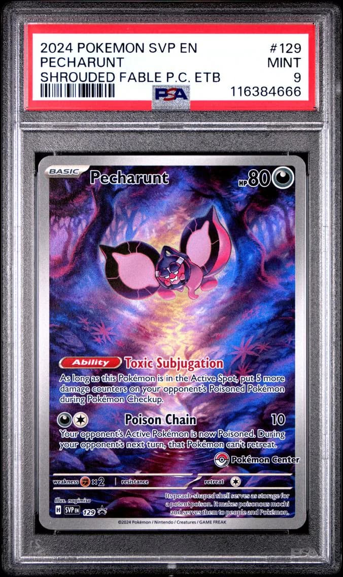 Pecharunt, SV Black Star Promo, PSA 9