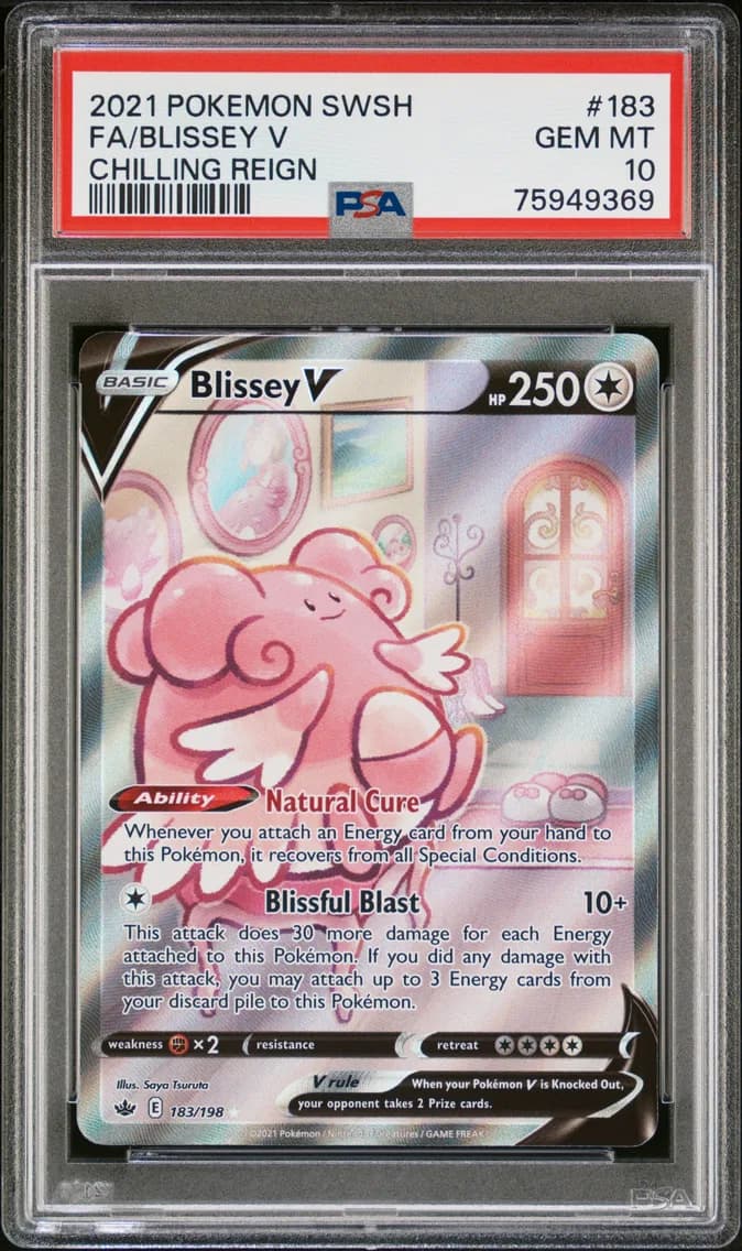 Blissey V, Sword & Shield Chilling Reign, PSA 10