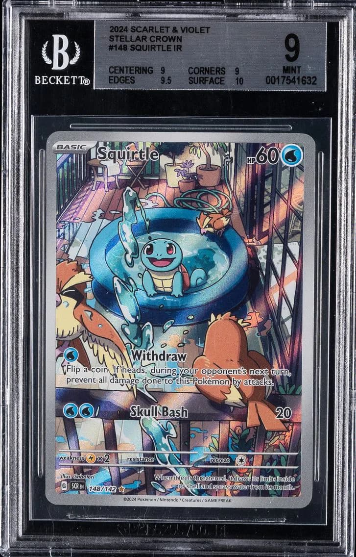 Squirtle, TCG Scarlet & Violet Stellar Crown, BGS 9