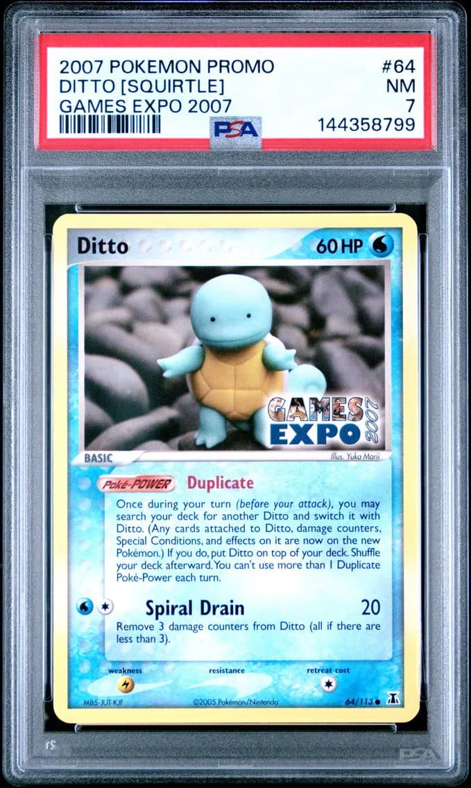 Ditto [Squirtle], Promo, PSA 7