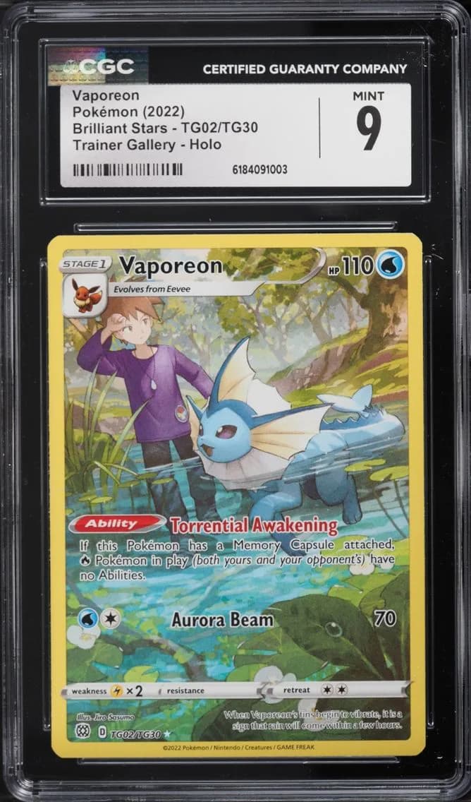 Vaporeon, Brilliant Stars, CGC 9